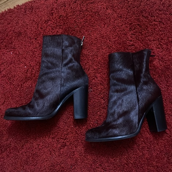 Allsaints gorgeous:  Oxblood Hessian calf hair  boot - Picture 4 of 9